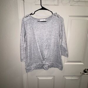 89th & Madison Light Gray Women's Blouse